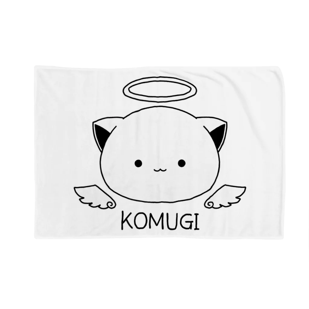 MochiMochi SHOPの白猫天使こむぎちゃん（head） Blanket