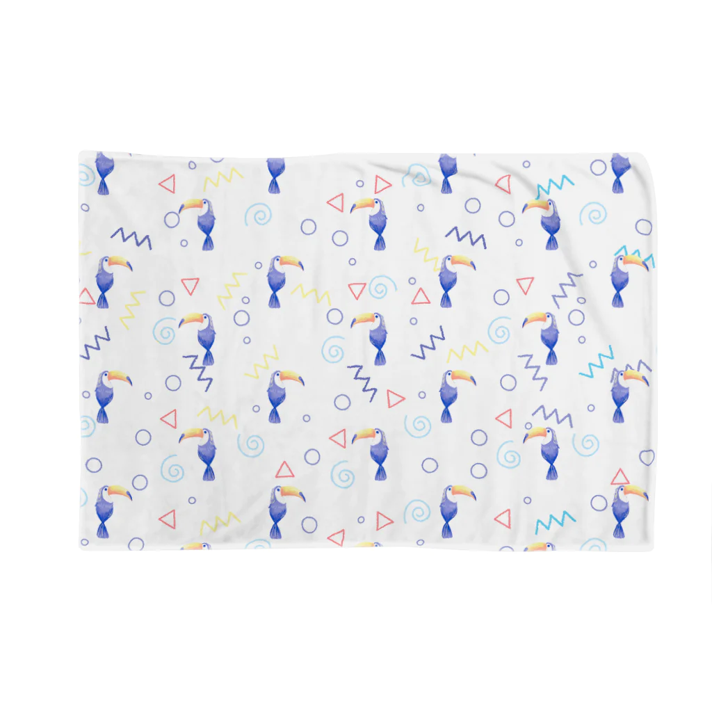 Fanfleecyのトロピカルバード(white) Blanket