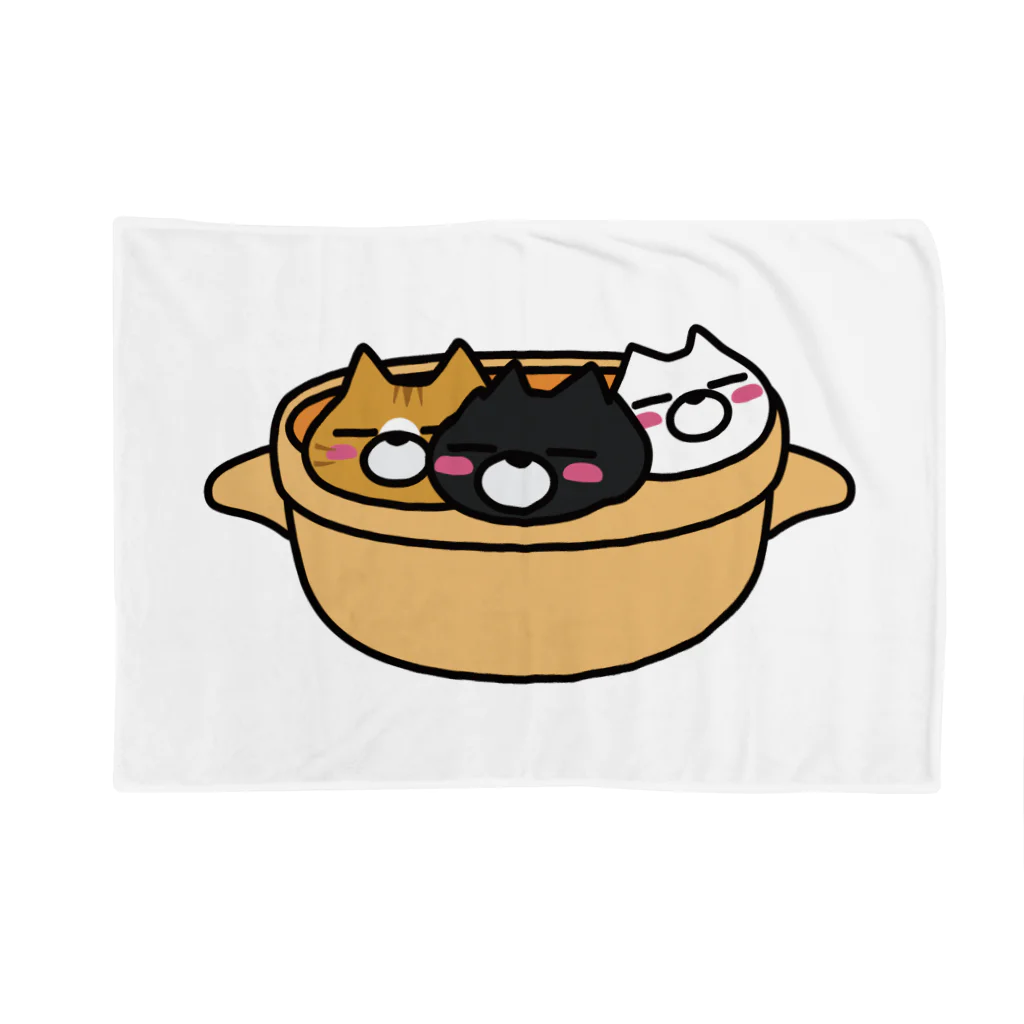 BADCAT GOODS SHOPの鍋ねこトリオ Blanket