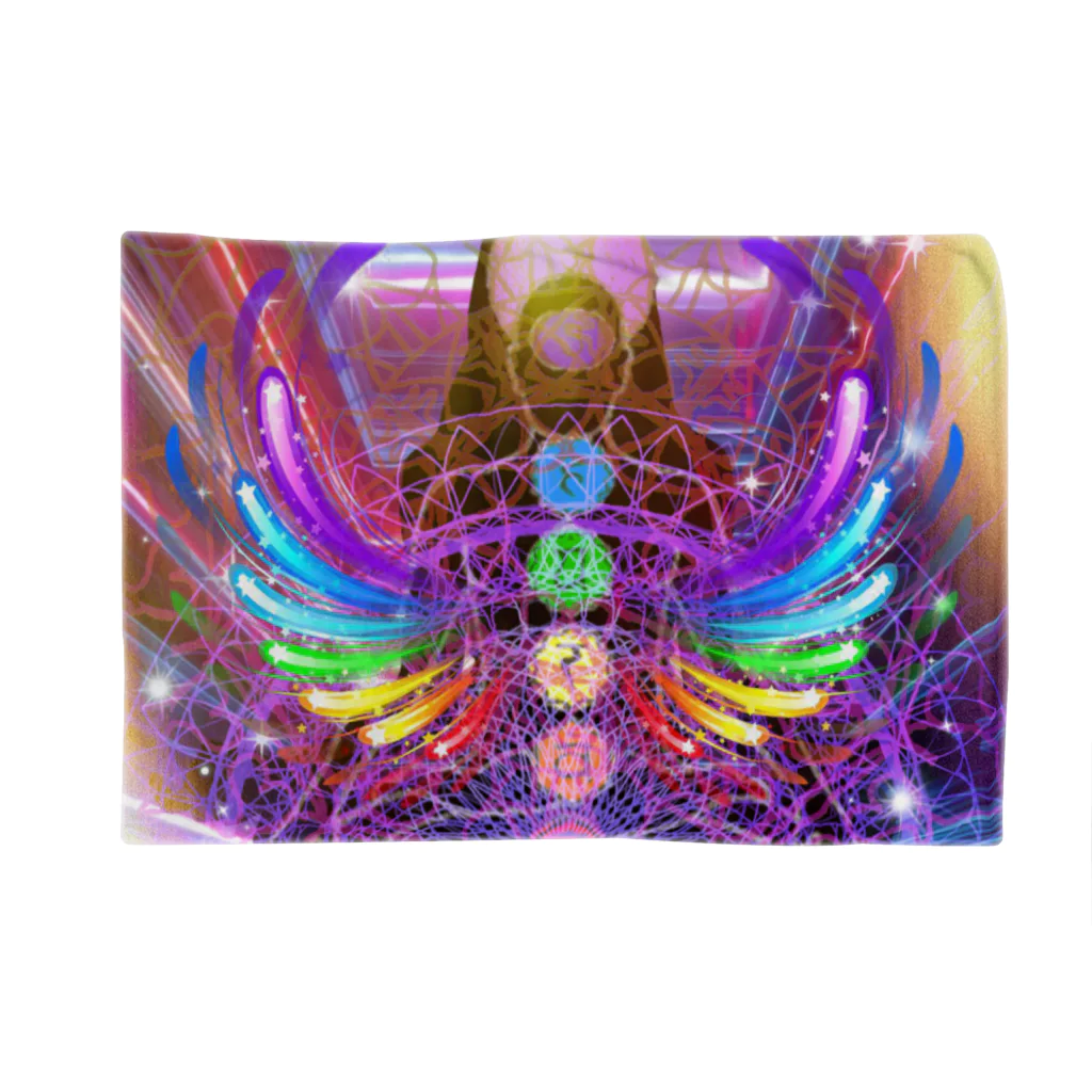 💖宇宙整体♪🌈♪こころからだチャンネル♪💖のcosmicmeditation rainbow  wing Blanket