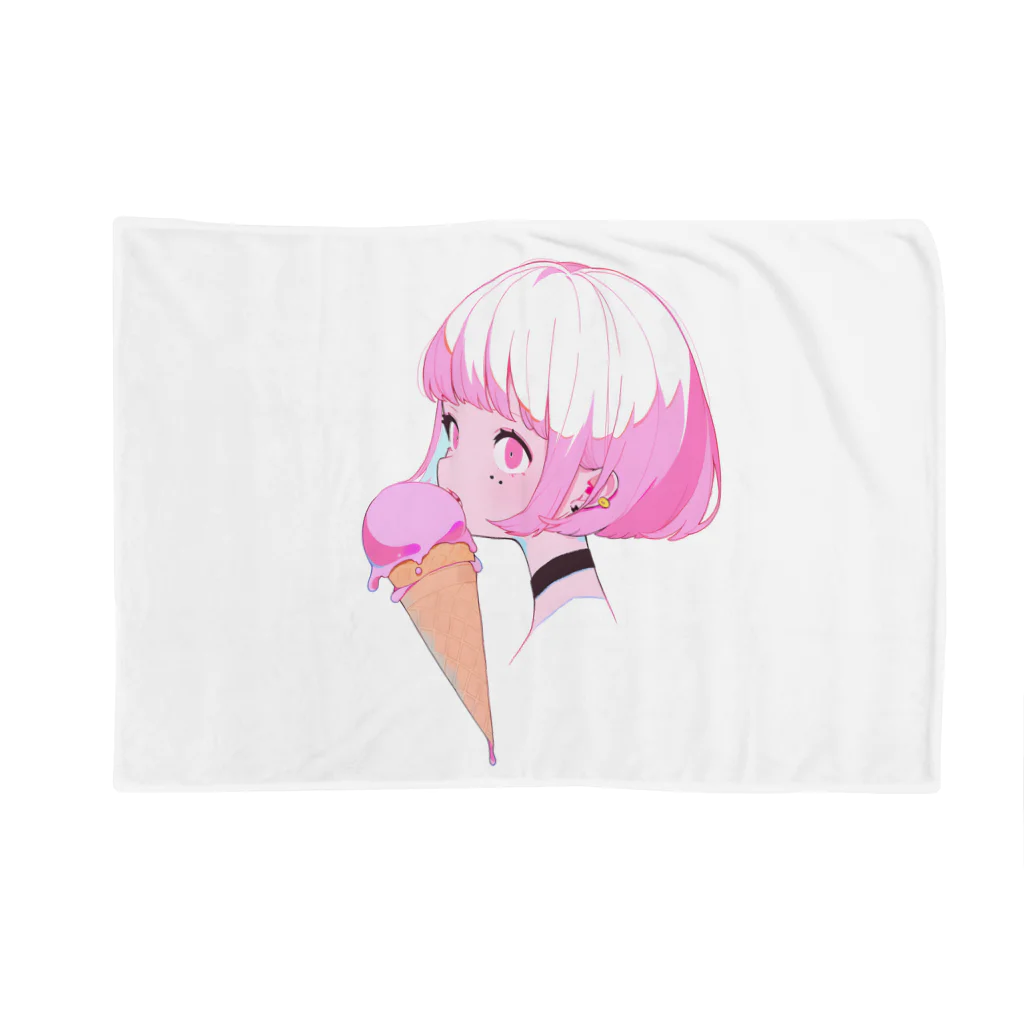 ヤバいTシャツ屋しゃんの暑い夏はアイスだ012 Blanket