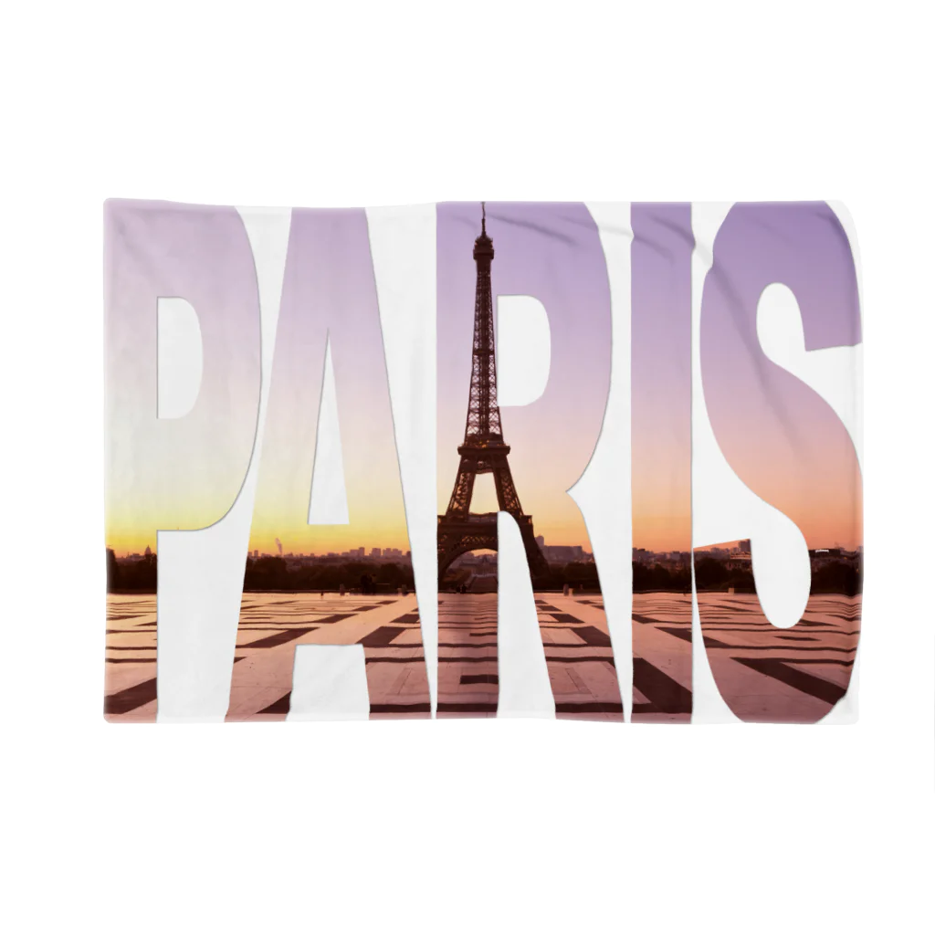 artdesignemkのFrance Paris Sunrise フランス パリ 日の出 ブランケット