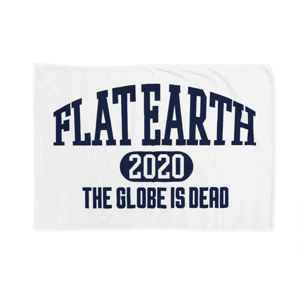 Mappila SHOPのカレッジ風(ネイビー)　フラットアース FLATEARTH Blanket