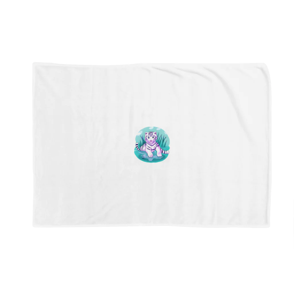 いつもおおきに！たけじいちゃんのWhite Tiger Baby Sigi Blanket