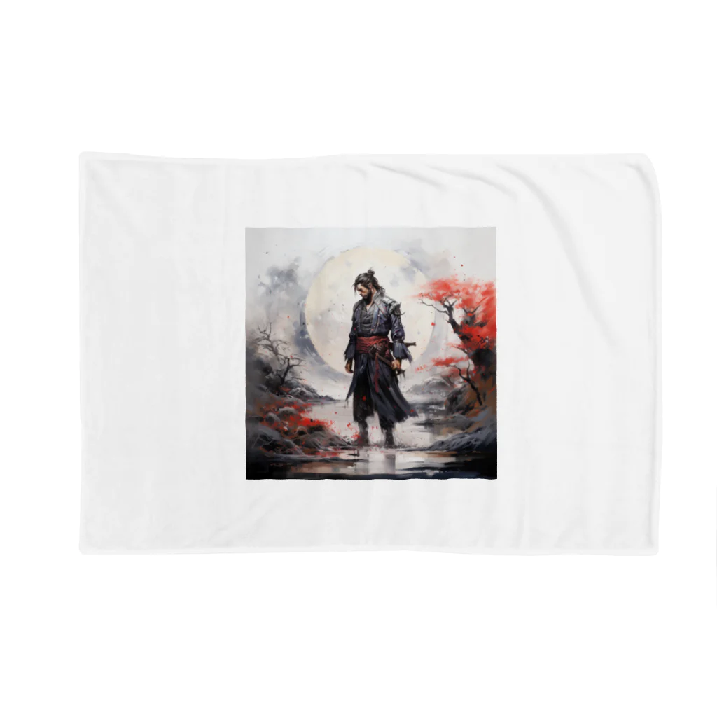 ロイの楽しいデザイン屋さんの水墨画風の侍2 Blanket