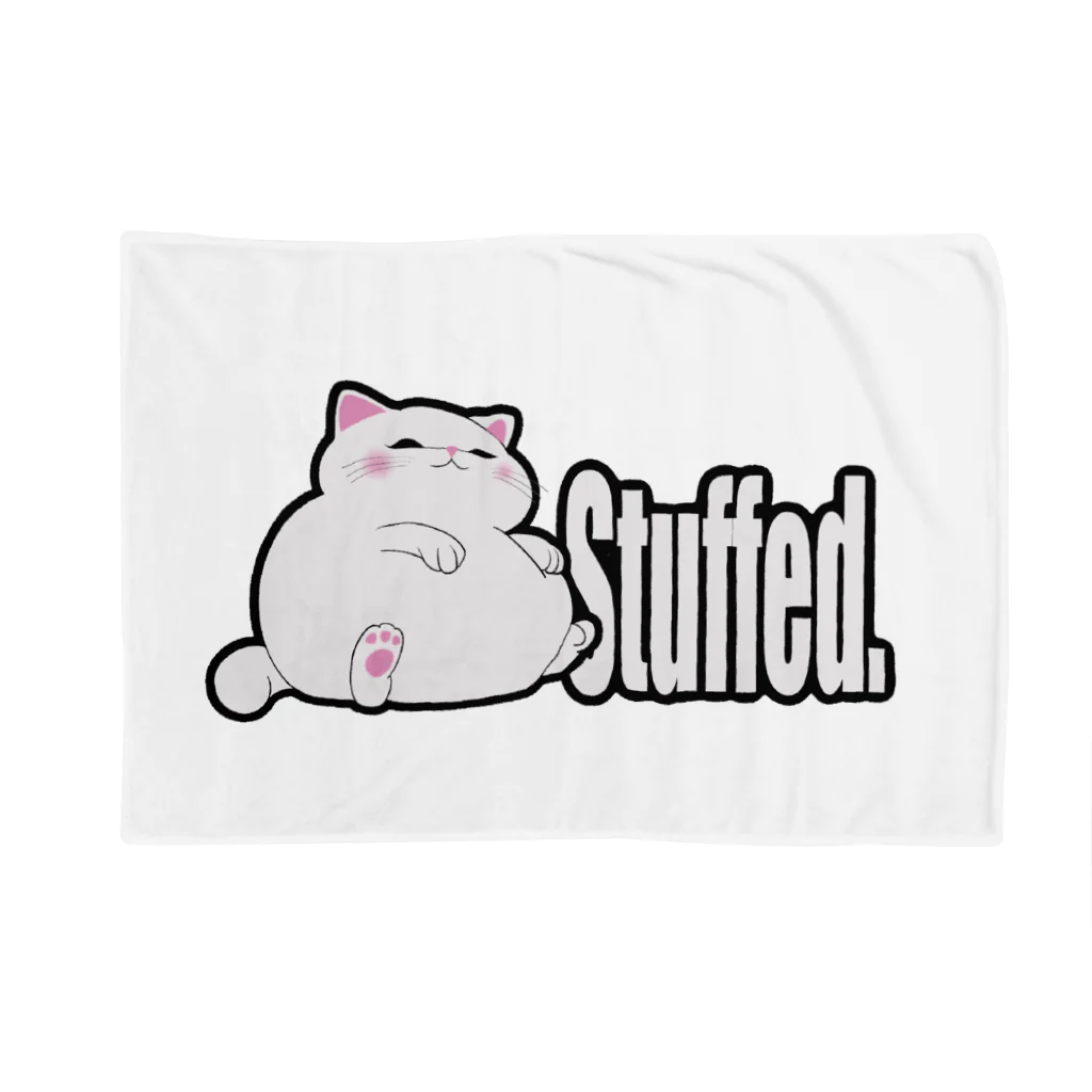 TMJ worksのぐうたら白猫。stuffed. Blanket