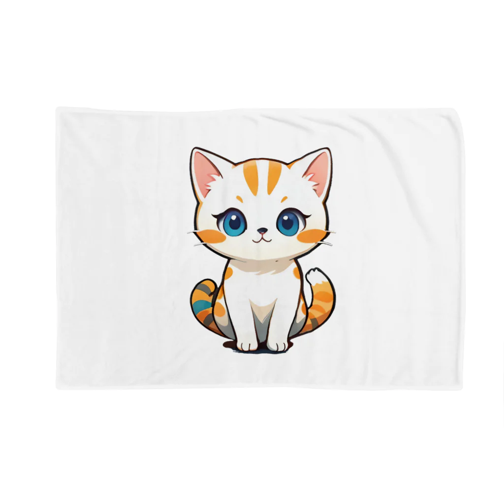 もふもふデザインストアのふんわり癒しのモフモフ猫 Blanket