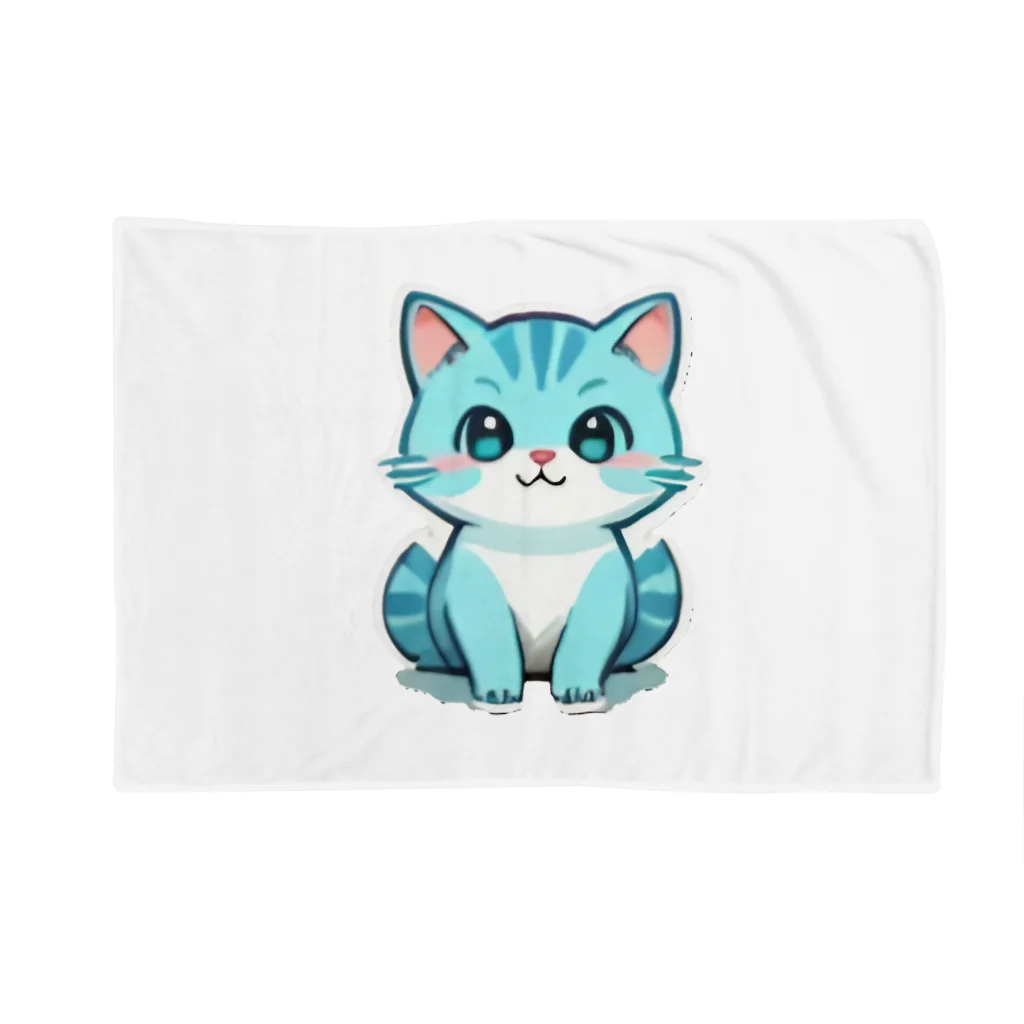 もふもふデザインストアの癒しのブルー猫グッズで、毎日を彩ろう Blanket