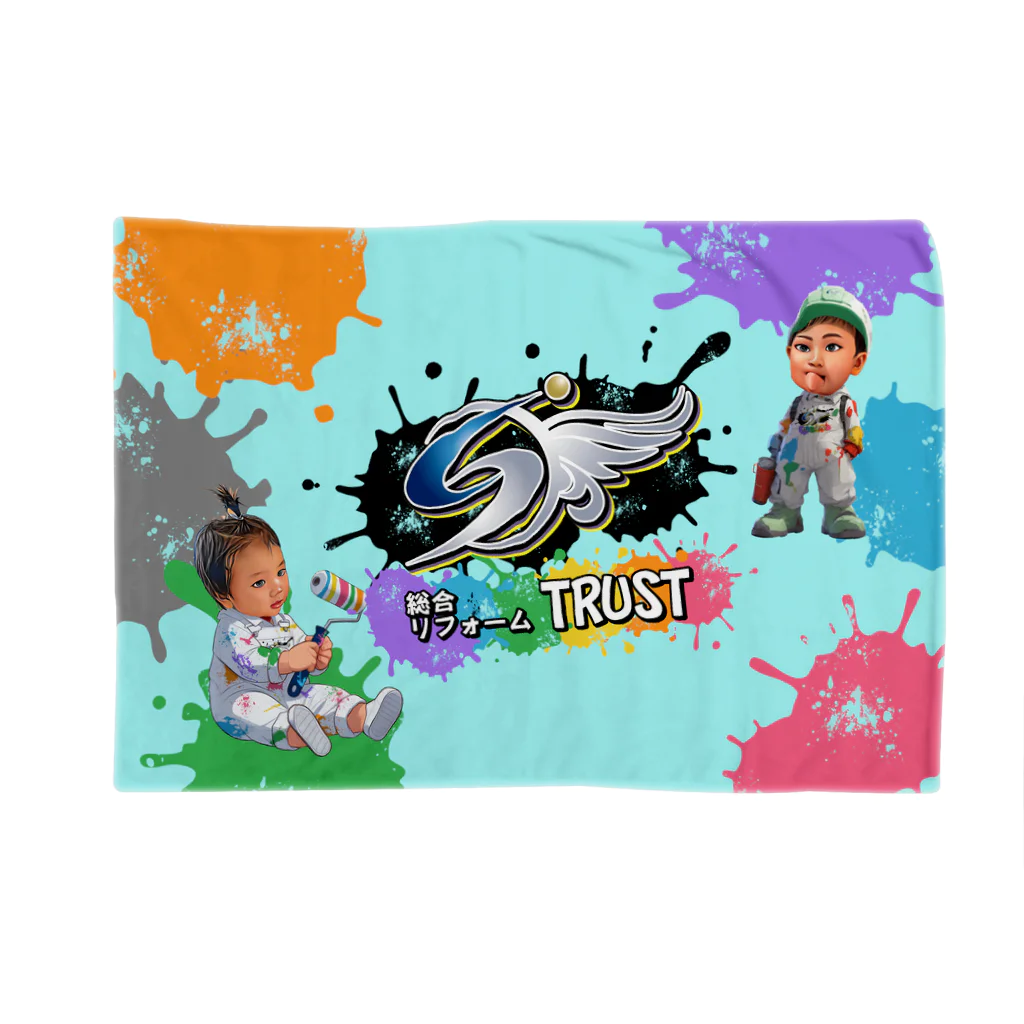 marudonchanのTRUSTブランケット（水色） Blanket