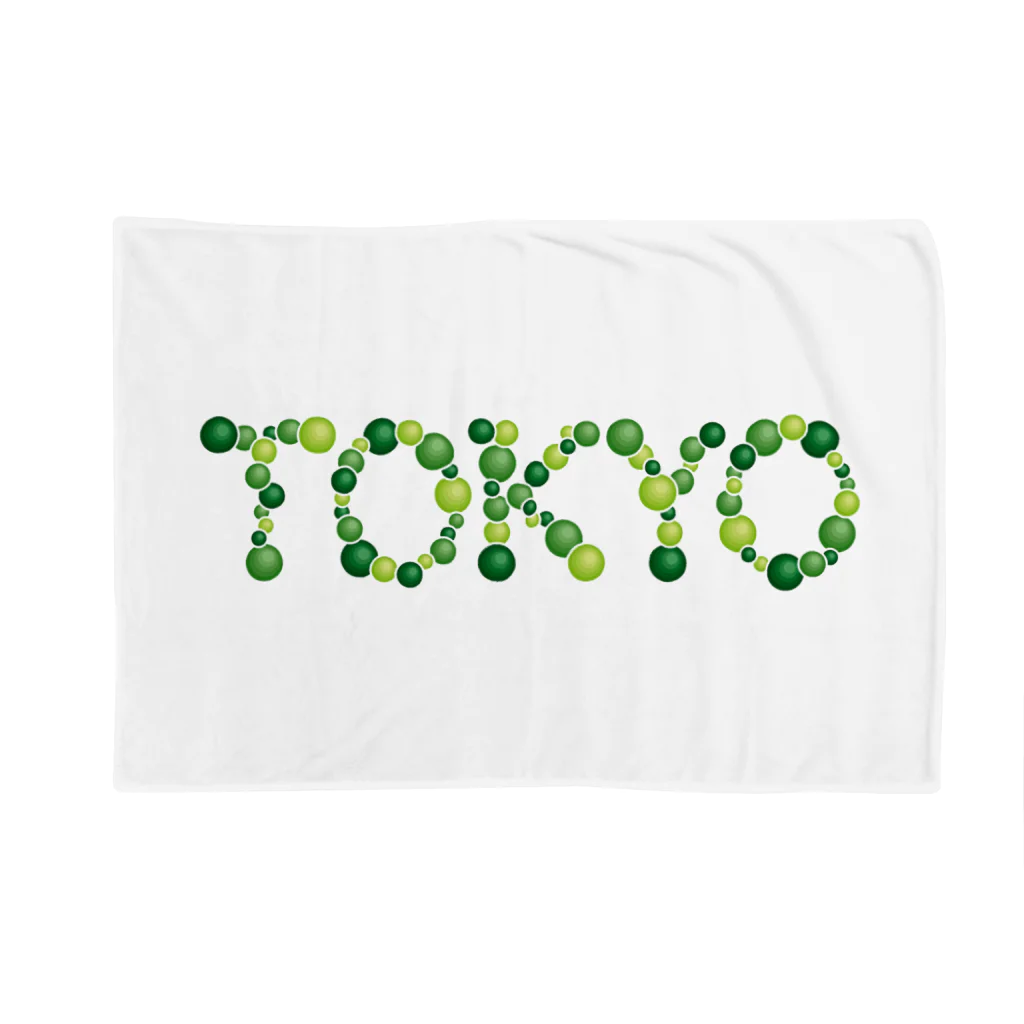 junichi-goodsのバルーン文字「TOKYO」（緑色系） Blanket