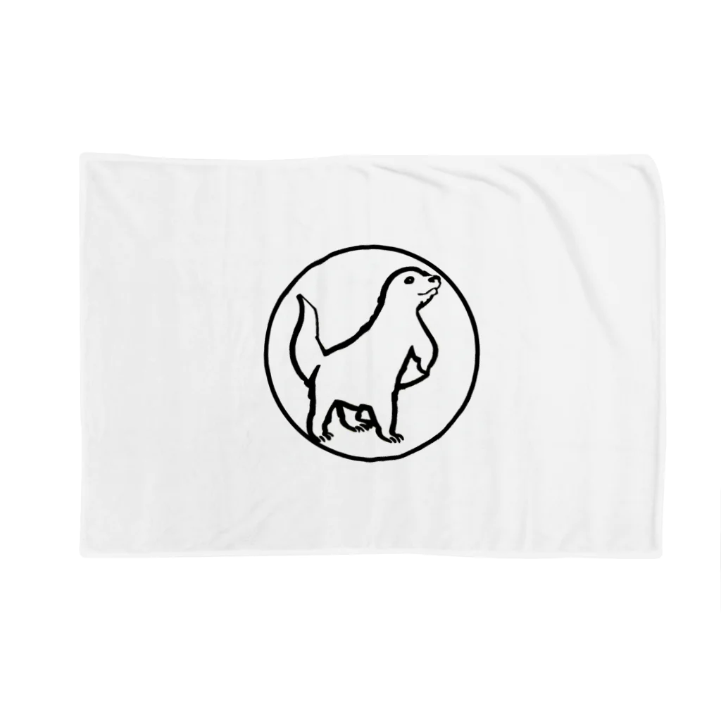 夢幻カワウソくんのお店のロゴマーク風カワウソくん Blanket