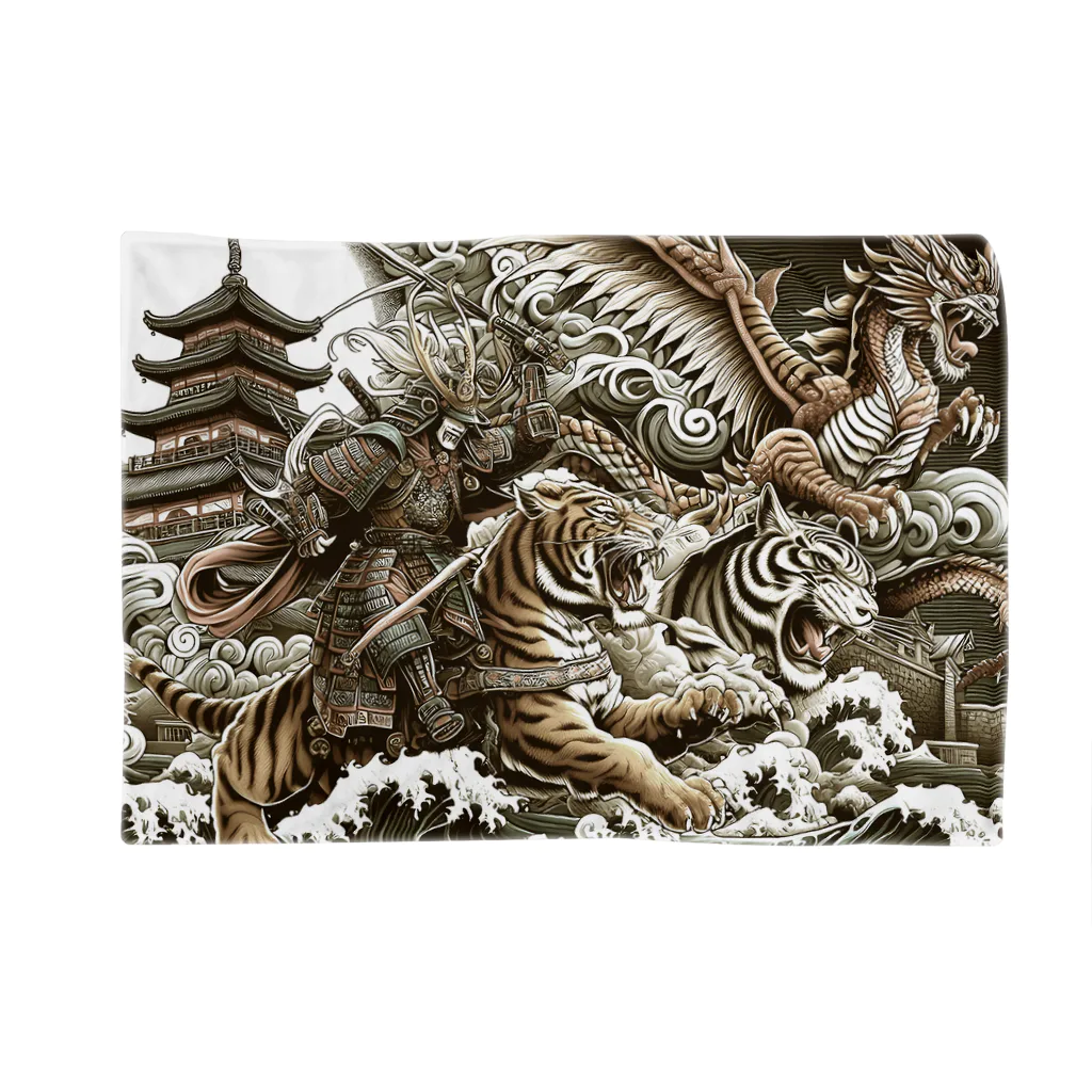 Moichi Designs Shop-2023の龍虎双舞 Blanket