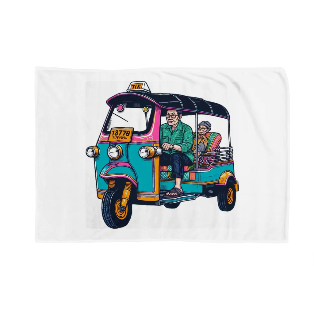 kuronosukeのタイの乗り物シリーズ「トゥクトゥク」tuktuk Blanket