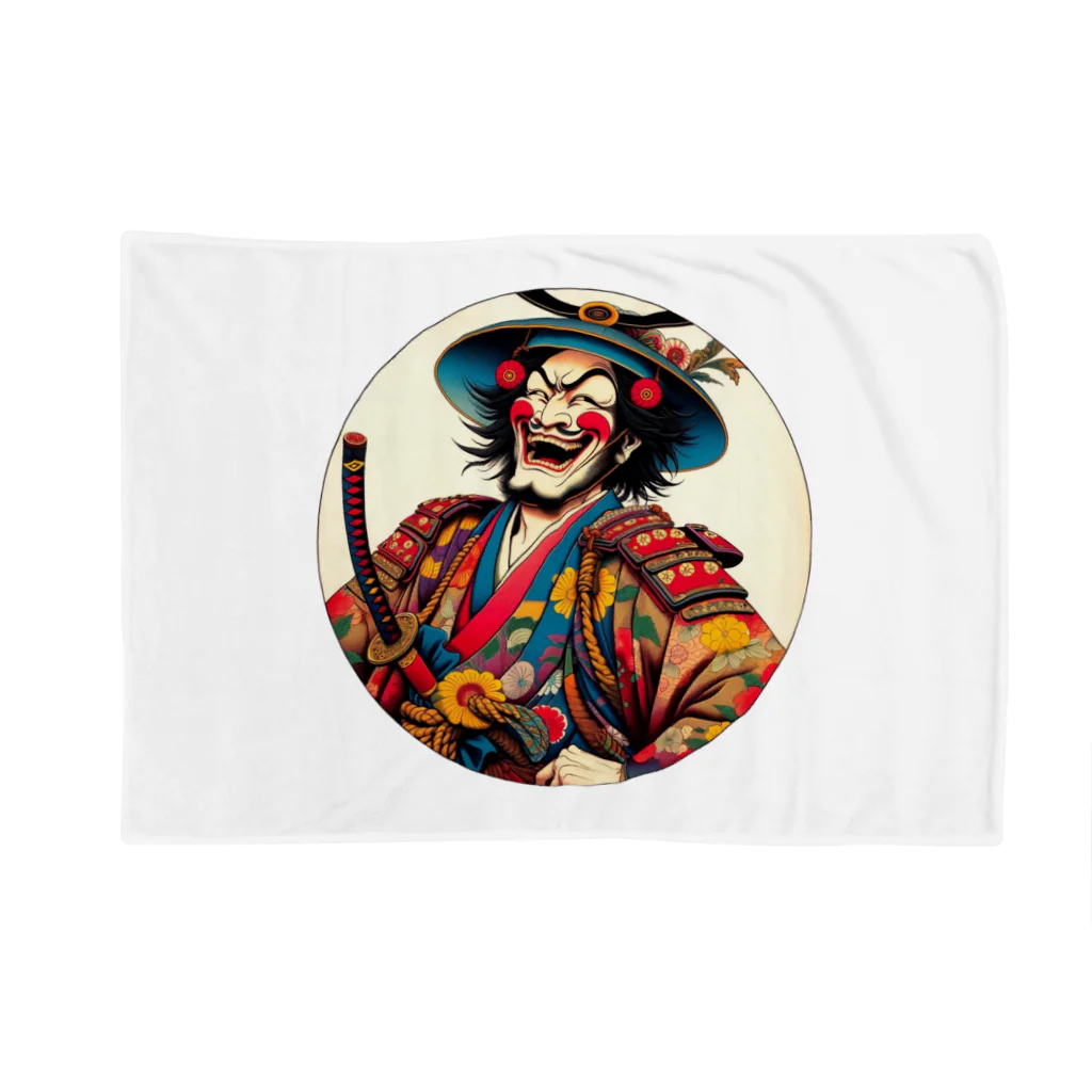 manyou-lab_Ukiyo-eの浮世絵 ド派手侍 Ukiyoe Flamboyant Samurai [UDS-DL-SR001-0006] Blanket