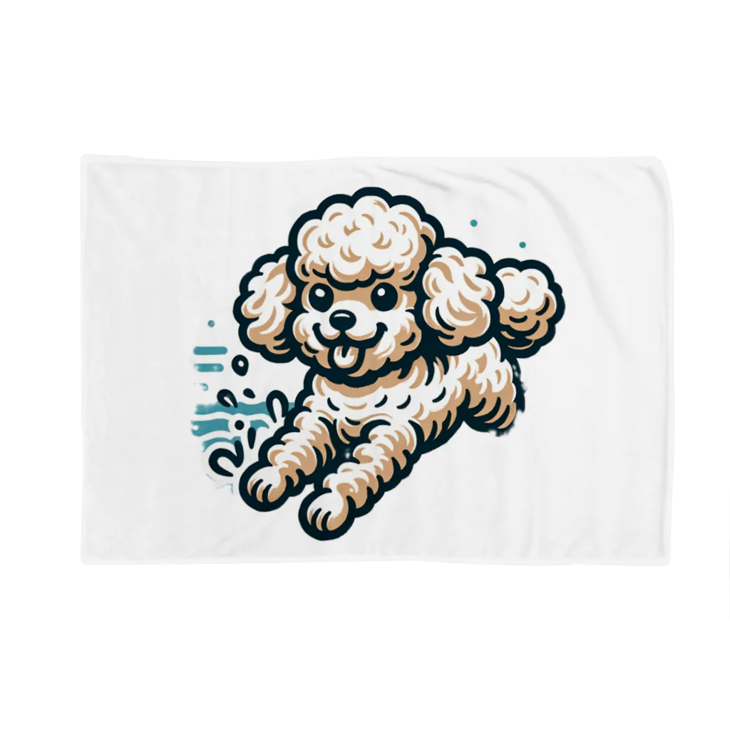 Tokyo_Doodleのもふもふアプリコット　トイプードル　みずあそび Blanket