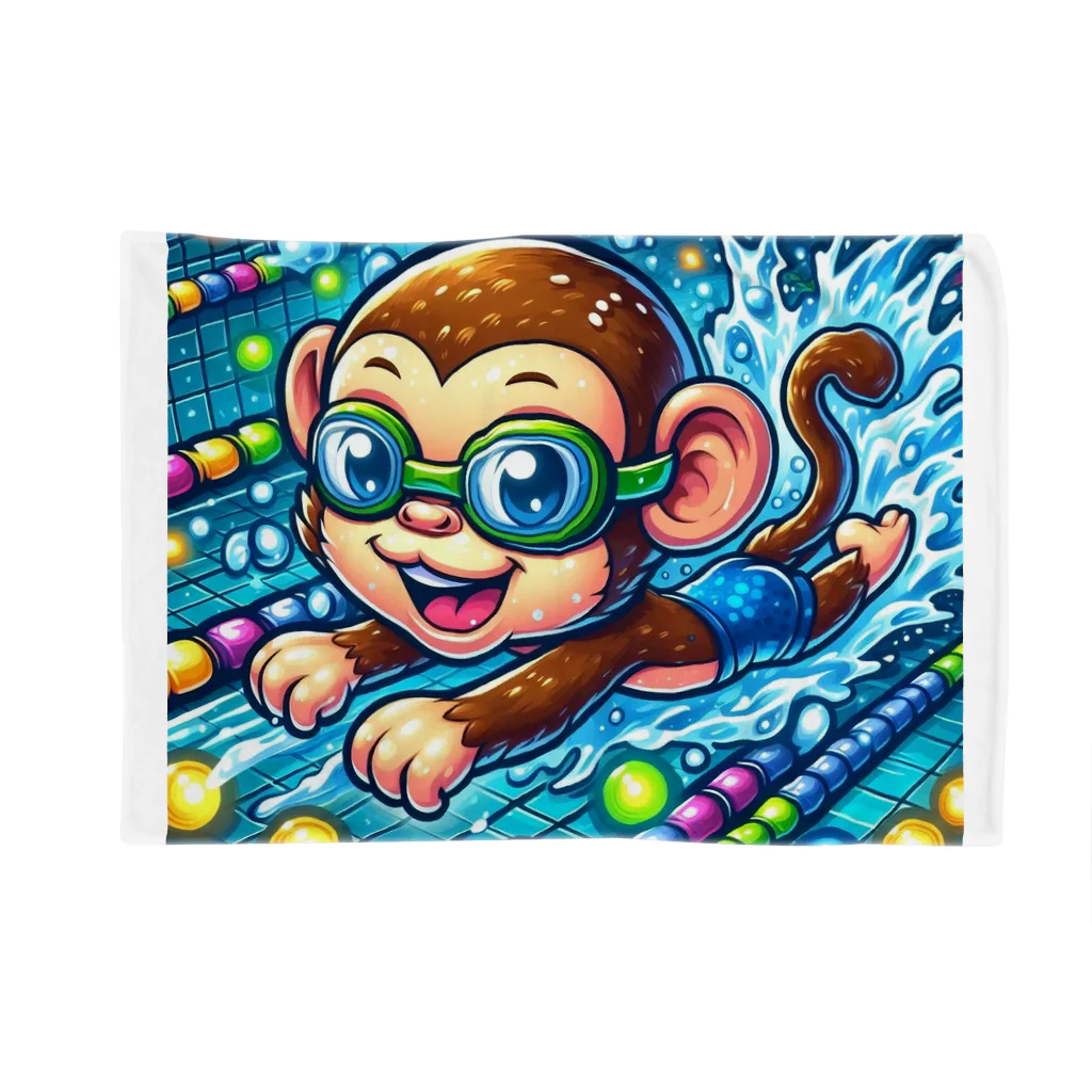 アニマルキャラクターショップのSwimming monkey Blanket