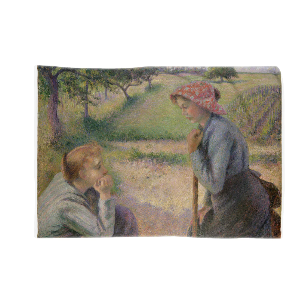 世界美術商店の2人の若い農夫 / Two Young Peasant Women Blanket