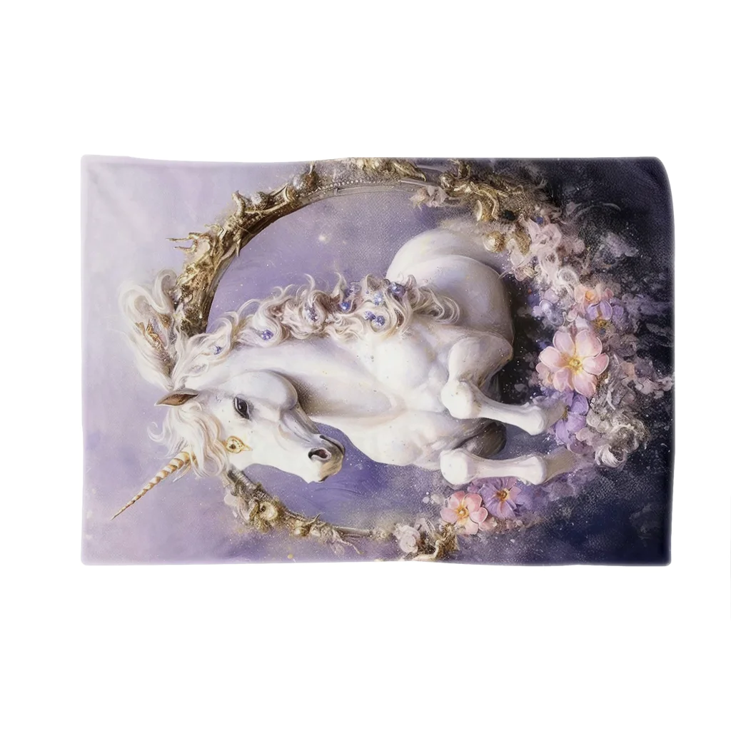 Yurie Miyazawa 公式グッズショップのFlower Gate Unicorn Blanket ブランケット