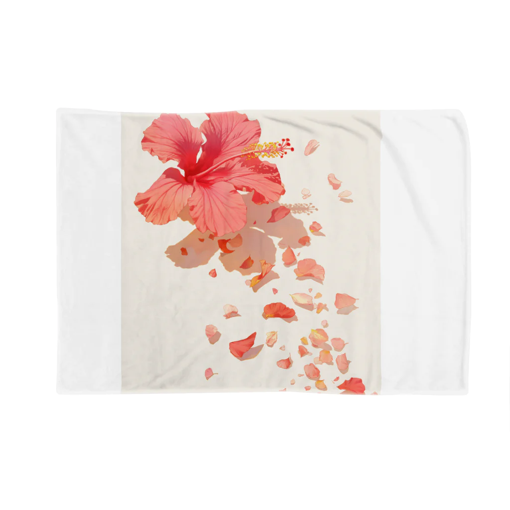 AQUAMETAVERSEのハイビスカスと花びらラフルール1859 Blanket