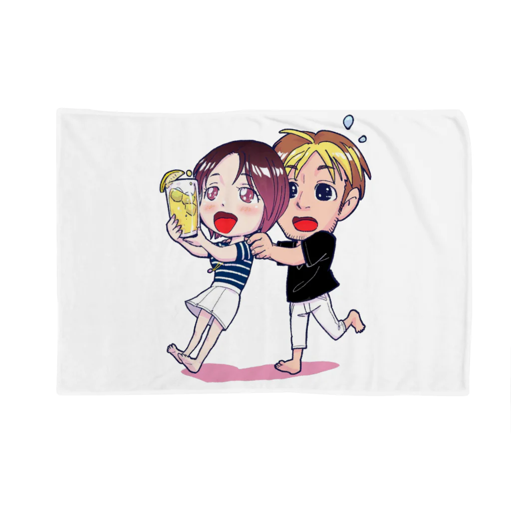 バツ2バツ1再婚夫婦公式ショップのバツ2バツ1再婚夫婦イラスト Blanket