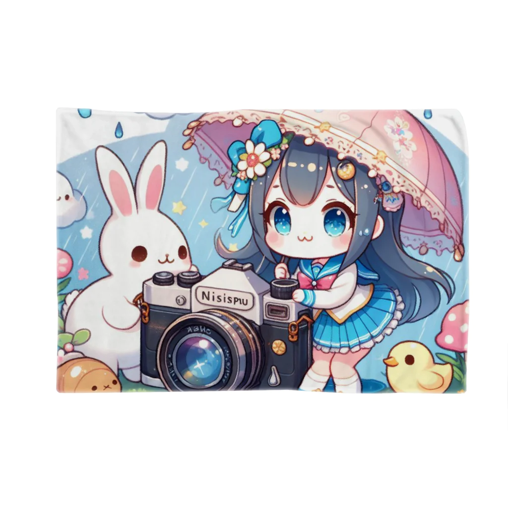 かるるんショップのカメラと傘とうさ耳少女とシリーズ　撮影 Blanket