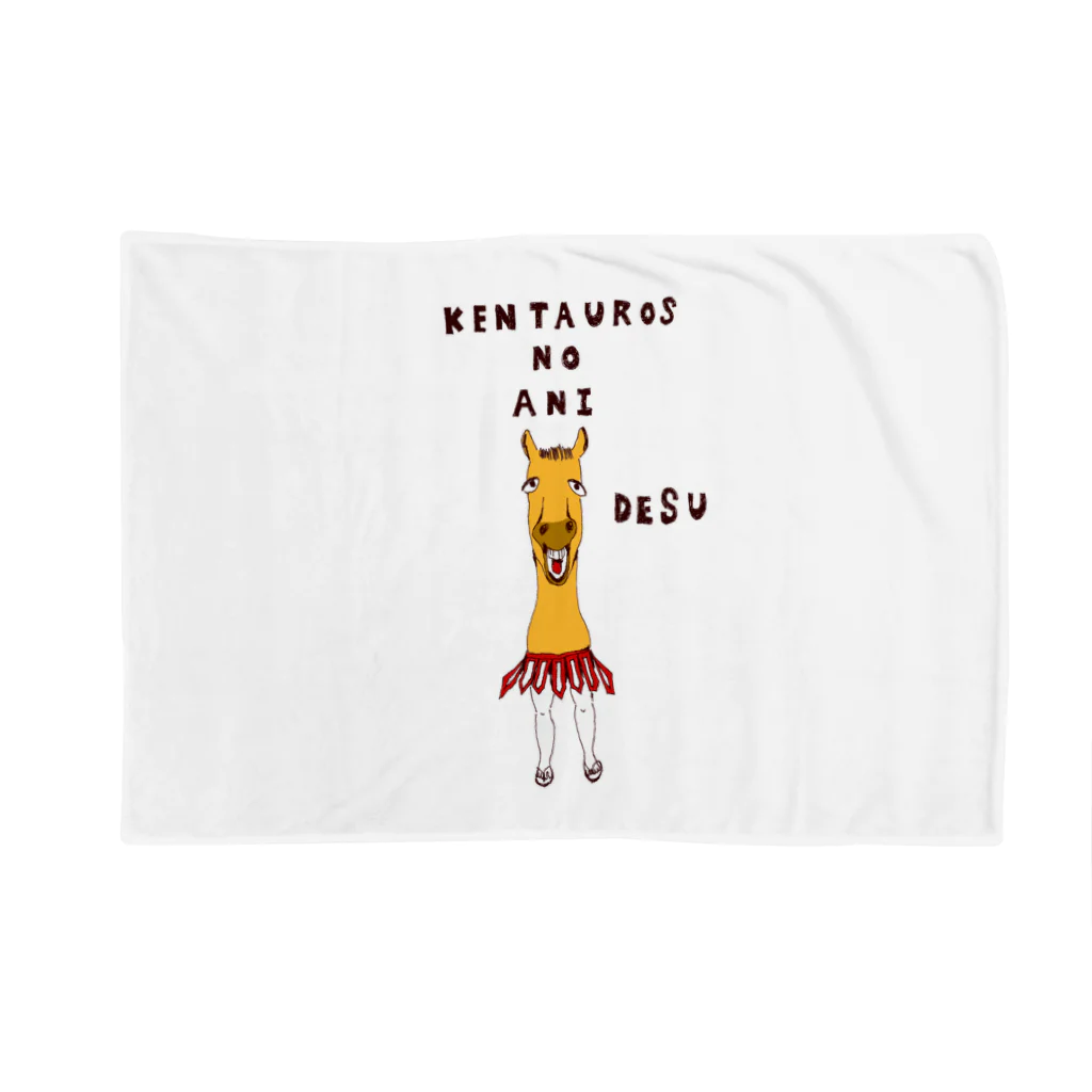 NIKORASU GOのユーモアTシャツ「ケンタウルスの兄です」 Blanket