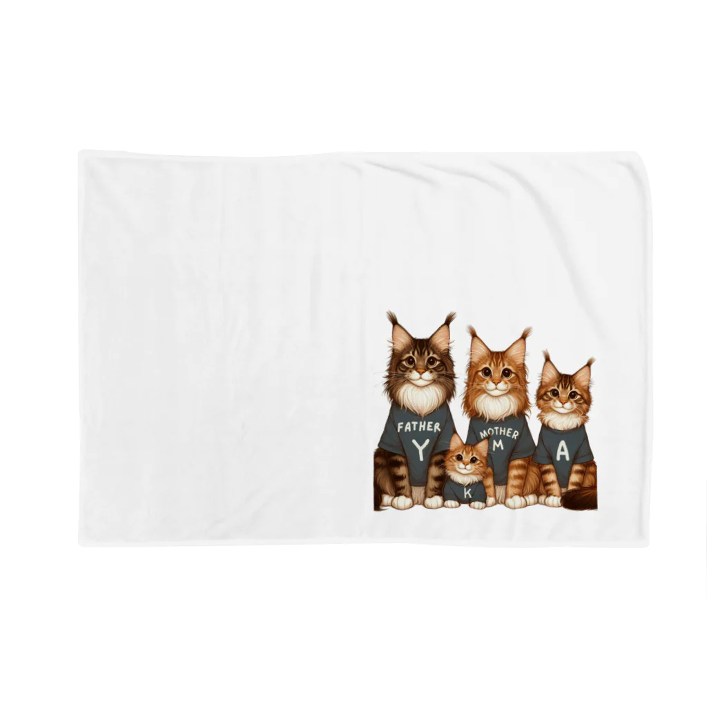 Y m @Y's shopの猫の家族 Blanket