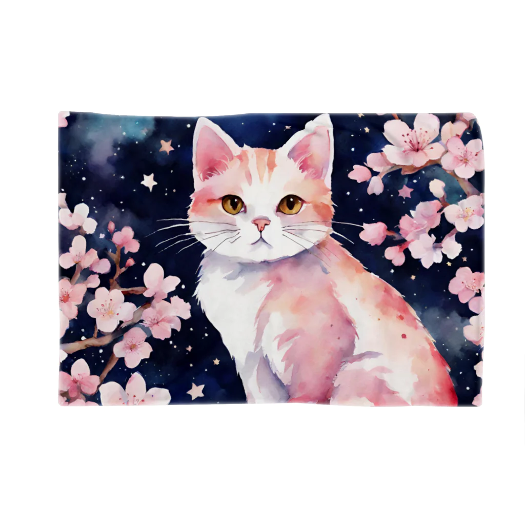 星降る夜にのsakura cat2 Blanket