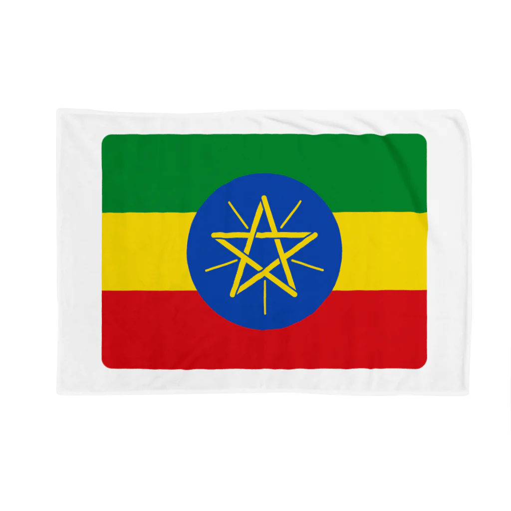 お絵かき屋さんのエチオピアの国旗 ブランケット