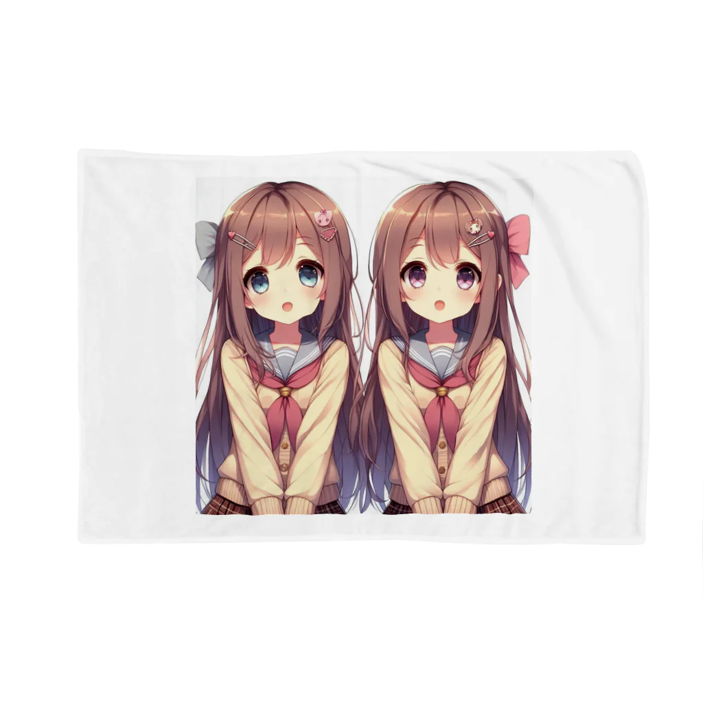 seigi2oo2の愛らしい可愛い双子の姉妹 Blanket