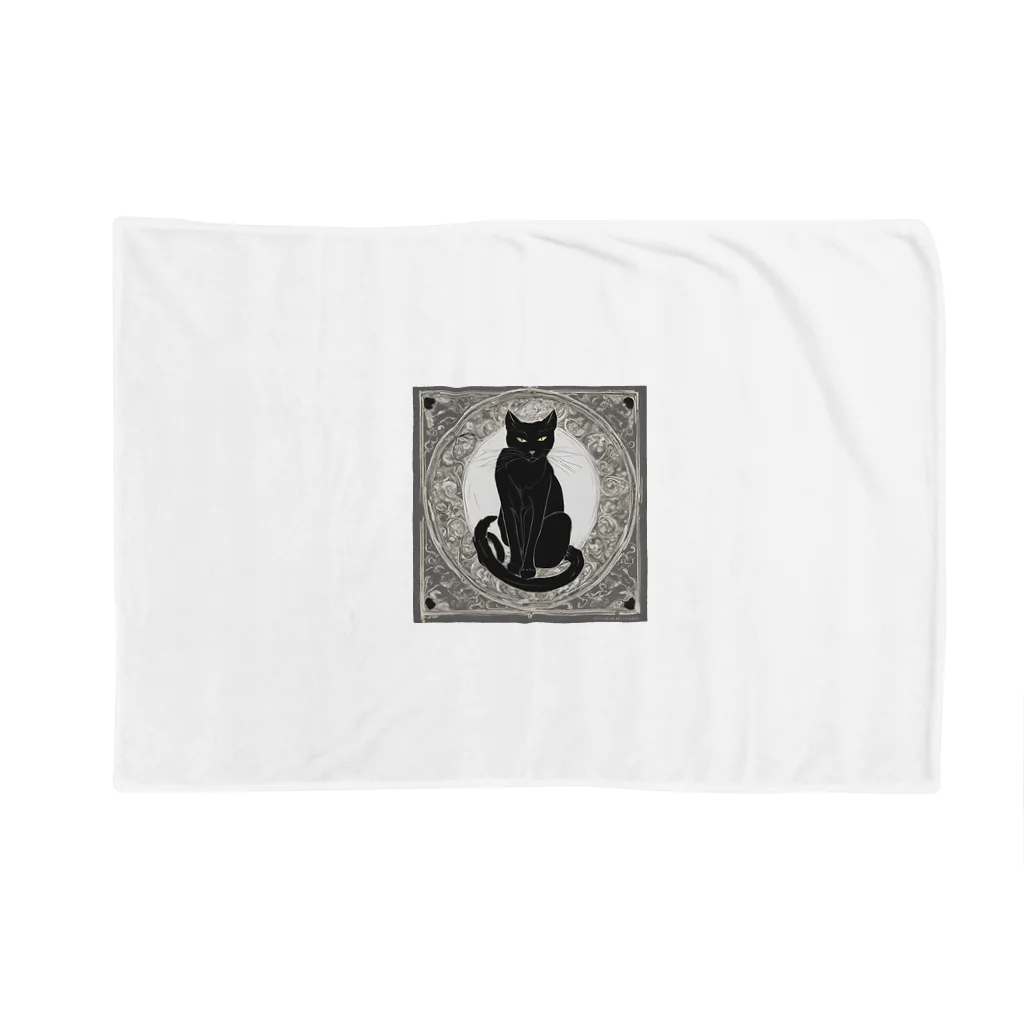 動物デザイングッズの黒猫 Blanket