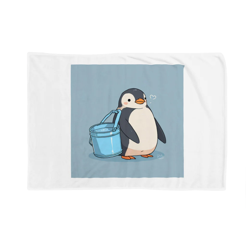 ganeshaのかわいいペンギンとおもちゃのバケツ Blanket