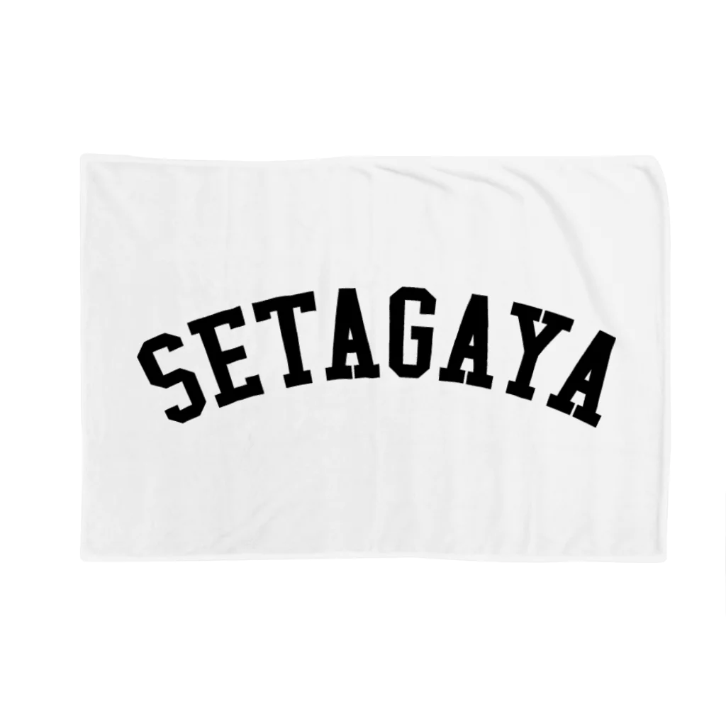 せたが屋さんの世田谷Tシャツ　ブラックロゴ(setagaya item) ブランケット