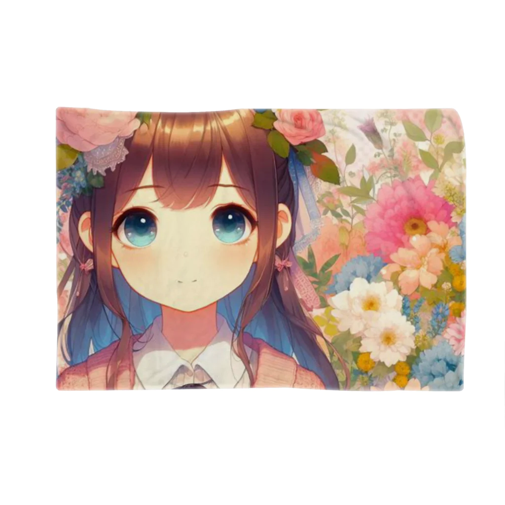 ピクセルパレットの可愛い女の子とお花10 Blanket