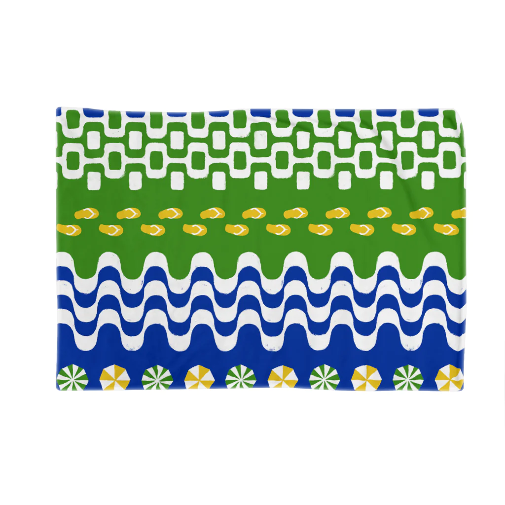 IZANAMI by Akane Yabushitaのビーチ日和（ブラジル国旗） Blanket