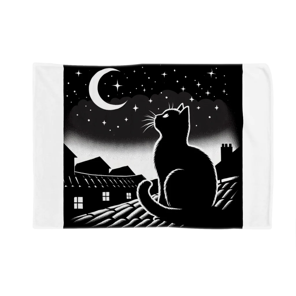 どさんこびより日和の月夜の猫 Blanket