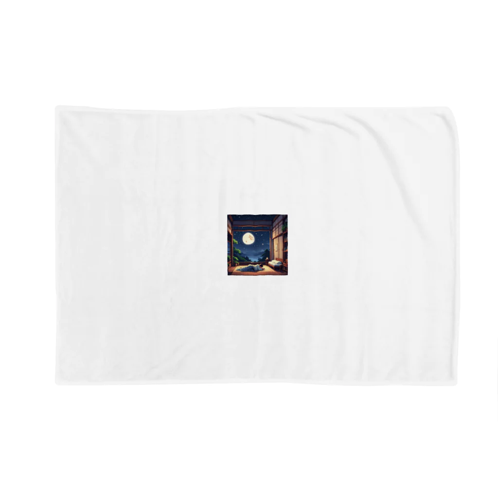 ドット絵グッズ販売の満月の夜 Blanket