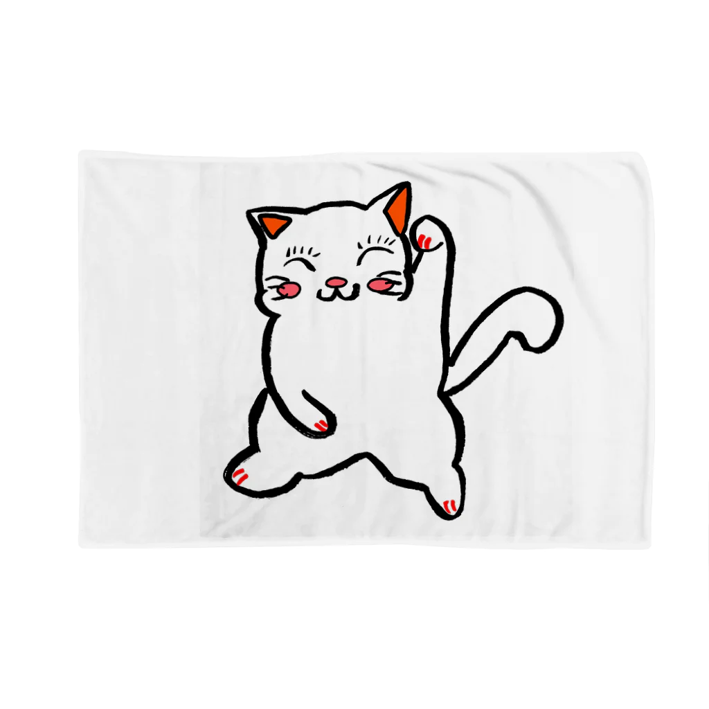 T'seyeの招福猫『福にゃん』福よ来い来い招き猫 Blanket