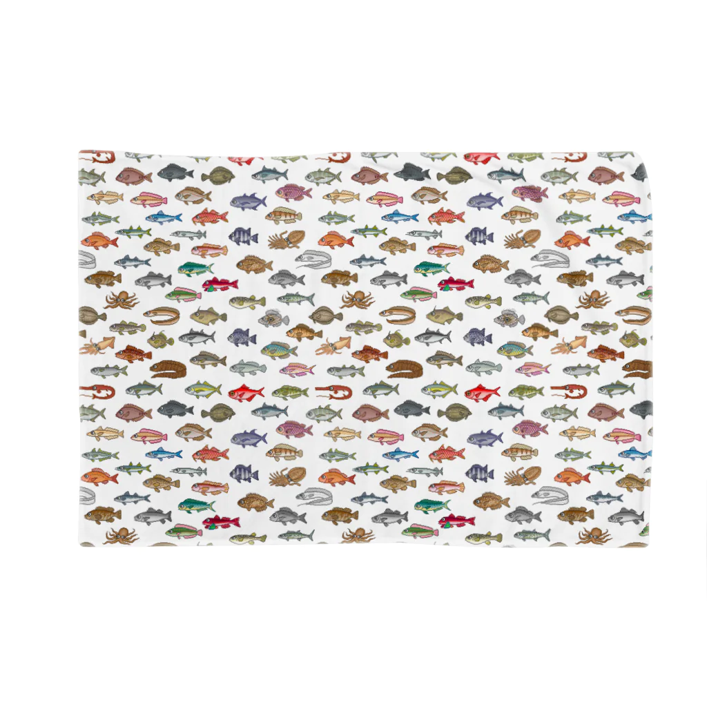 猫と釣り人のFISH_FB_DOT_1 Blanket