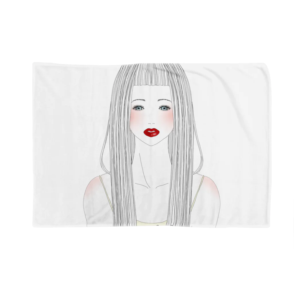 トマトコ ❇︎ イラストのロングヘアの女の子 Blanket