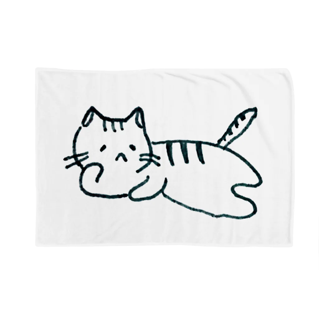 おもち屋さんのごろごろねこ Blanket