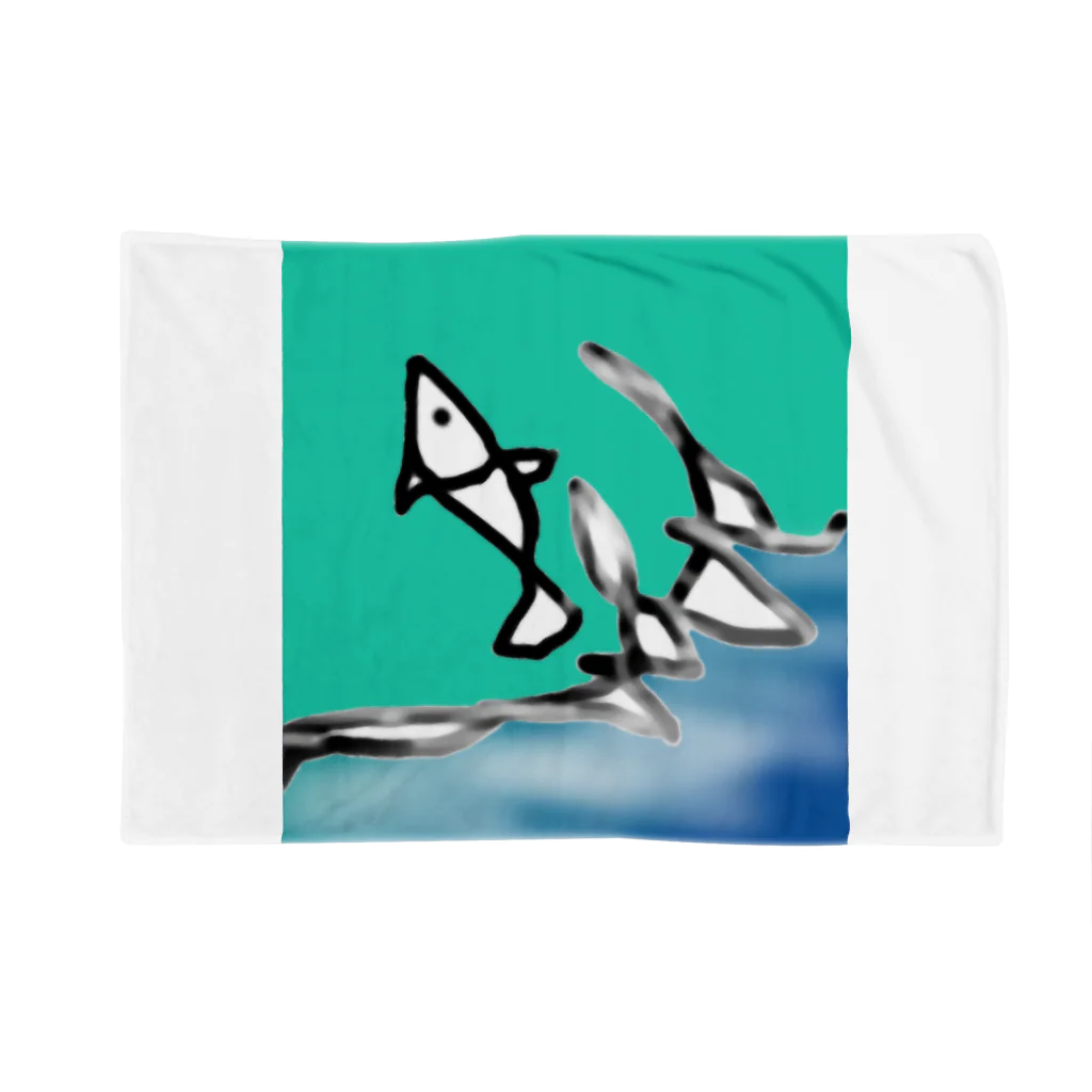 水草の飛び魚１ Blanket