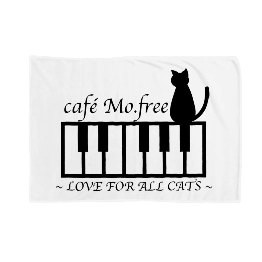 café Mo.freeのcafe Mo.freeロゴ ブランケット