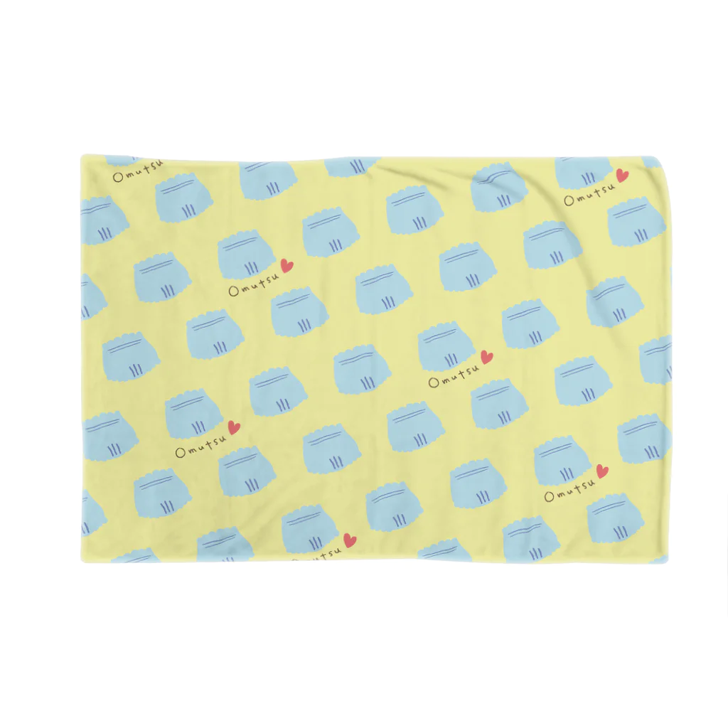 どんどんキッズ*デザインroomのオムツパレード イエロー Blanket