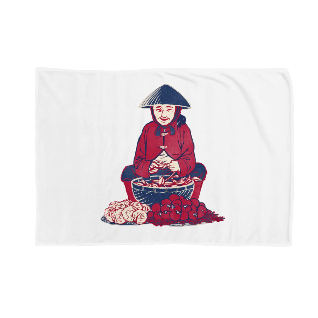 IZANAMI by Akane Yabushitaの【ベトナムの人々】マーケットの女性 Blanket