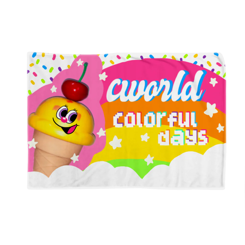 C WORLD🐻💜のアイスちゃんcolorful days Blanket