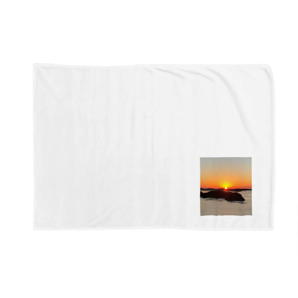 ル.ボヌールの海と夕陽 Blanket