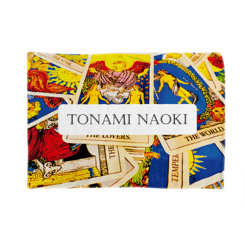 TONAMI NAOKIのタロット物販ブースのTONAMI NAOKI LOGO ブランケット