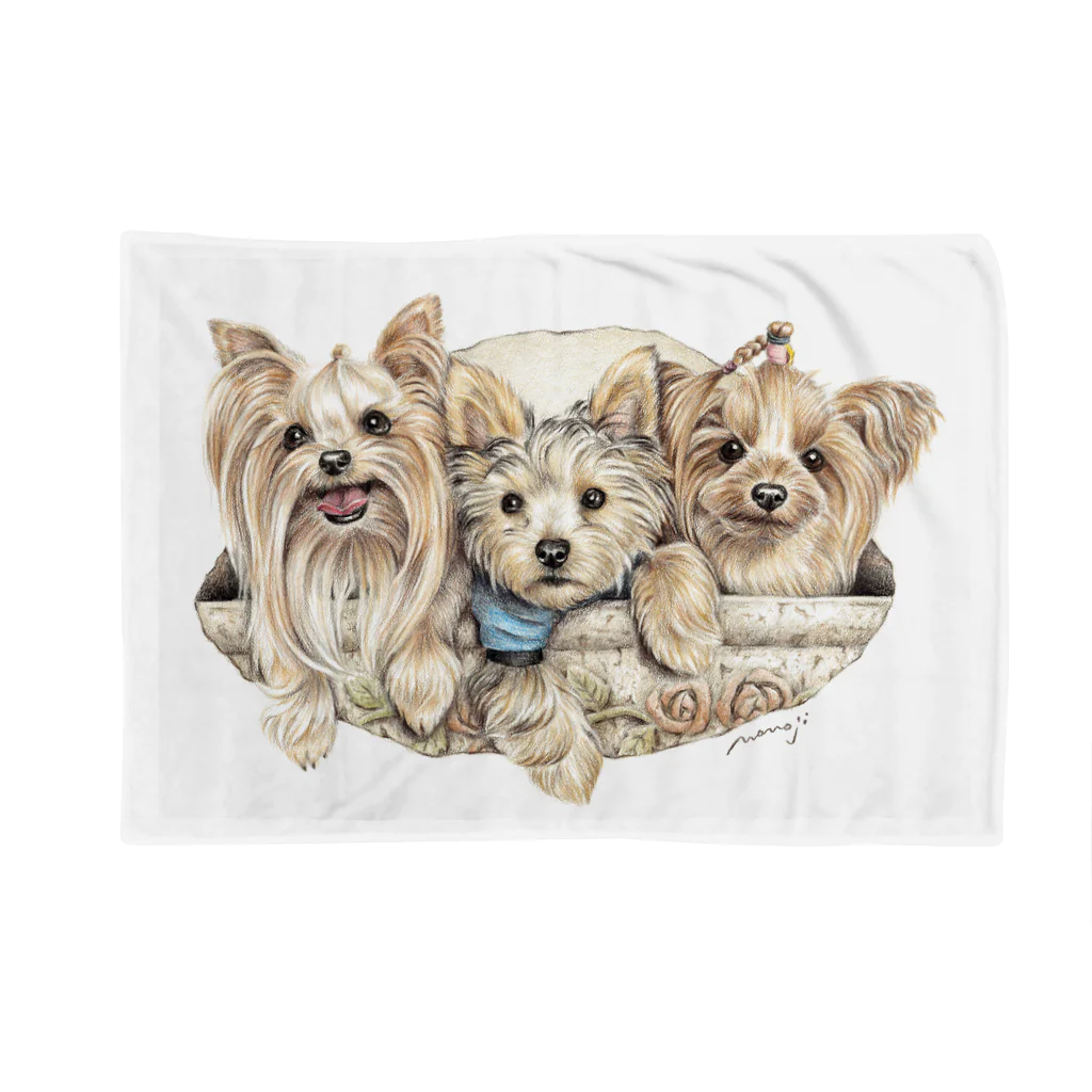 Momojiの犬画のヨーキー6 Blanket