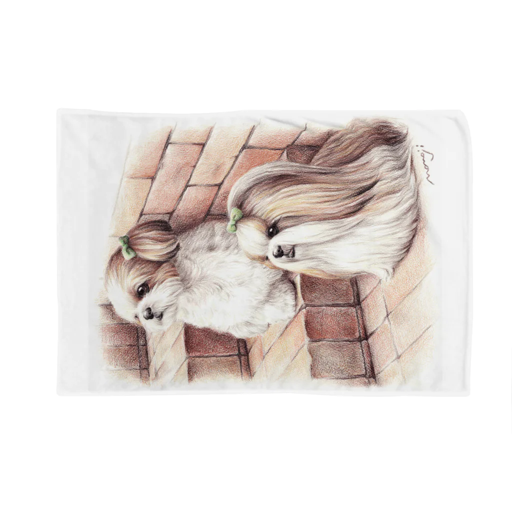 Momojiの犬画のシーズー33 Blanket